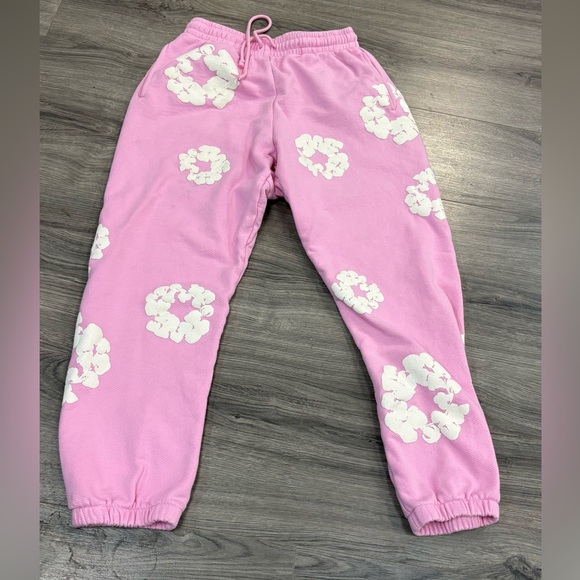 Denim tears Pink cotton wreath Joggers - Picture 1 of 5